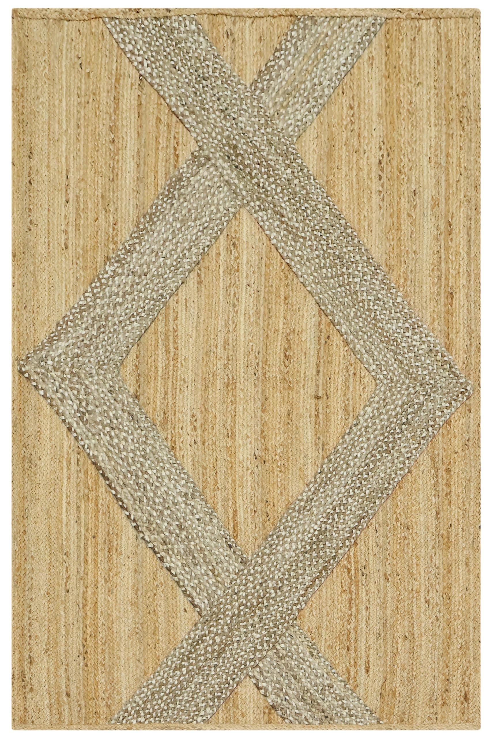 Tapis de couloir en jute tressé main de 6m, artisanat authentique beige et marron