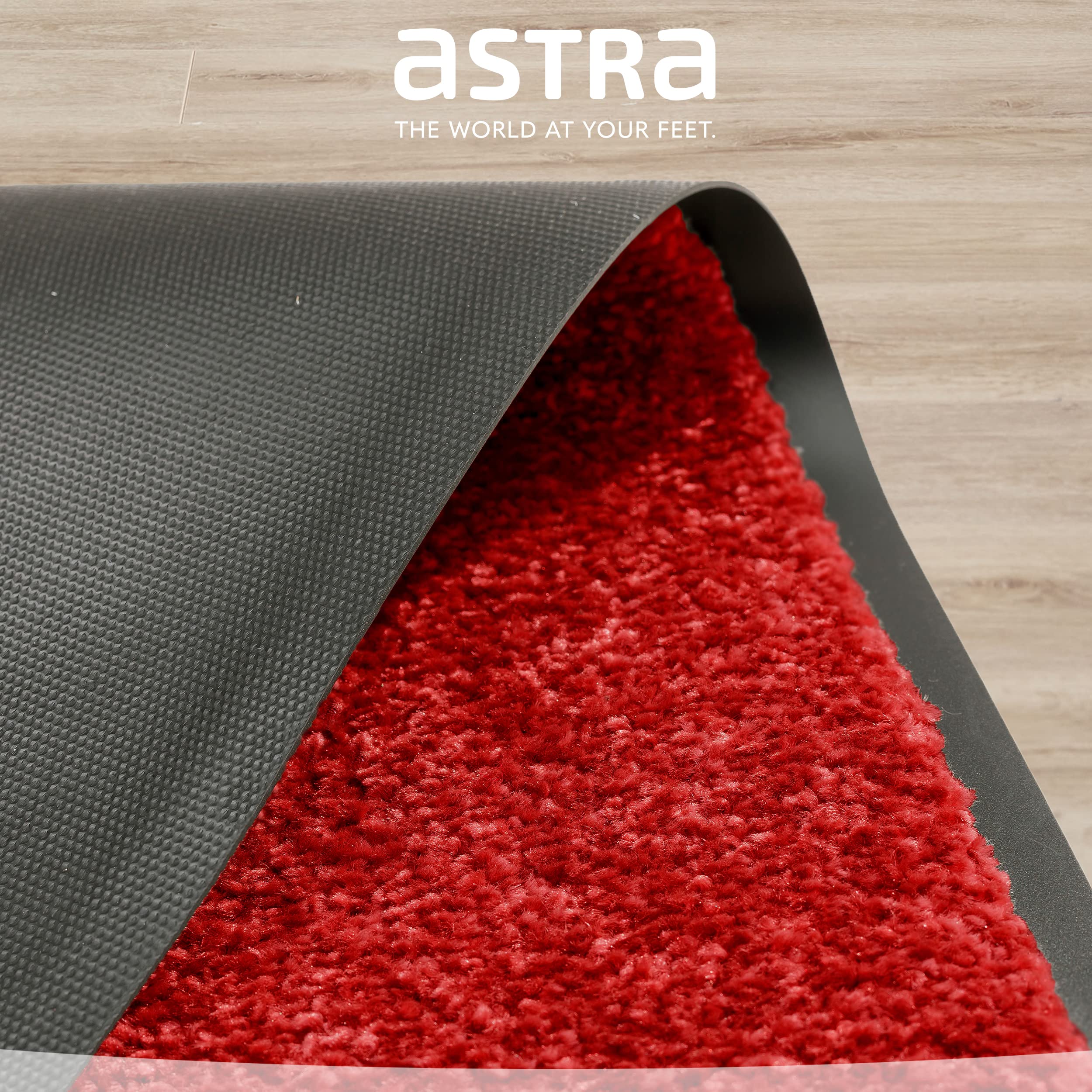 felpudo antideslizante - felpudo de interior - alfombra (rojo, 80x120cm)