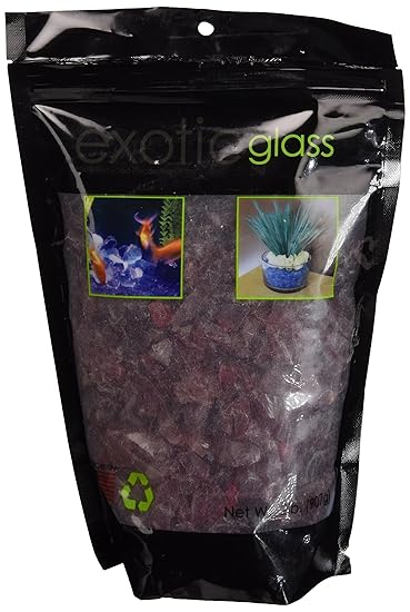 GlobalNiche Exotic Pebbles Aggregates Red Glass Pebbles, 2 lb