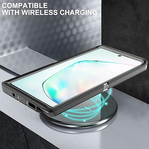 Miniatura 7 de Funda para Samsung Galaxy Note 10 Plus, Note 10 Plus con protector de pantalla de TPU flexible autorreparable 2 unidades, funda resistente 3 en 1