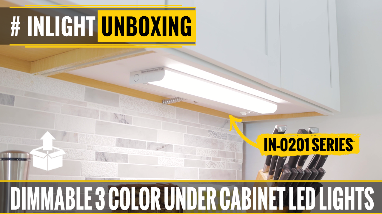 GETINLIGHT 30-inch Hardwired Only 3 Color LED Under Cabinet