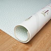 Vista 6 de Tapete de juego reversible de 82 x 55 pulgadas, para bebés, niños pequeños, impermeable, duradero, no tóxico, fácil de limpiar, tapete de espuma