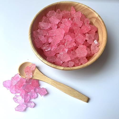 Miniatura 4 de SweetGlob Old Fashioned - Gemas grandes de caramelo de azúcar, cristales de roca de azúcar en trozos (cereza rosa, 1 libra)