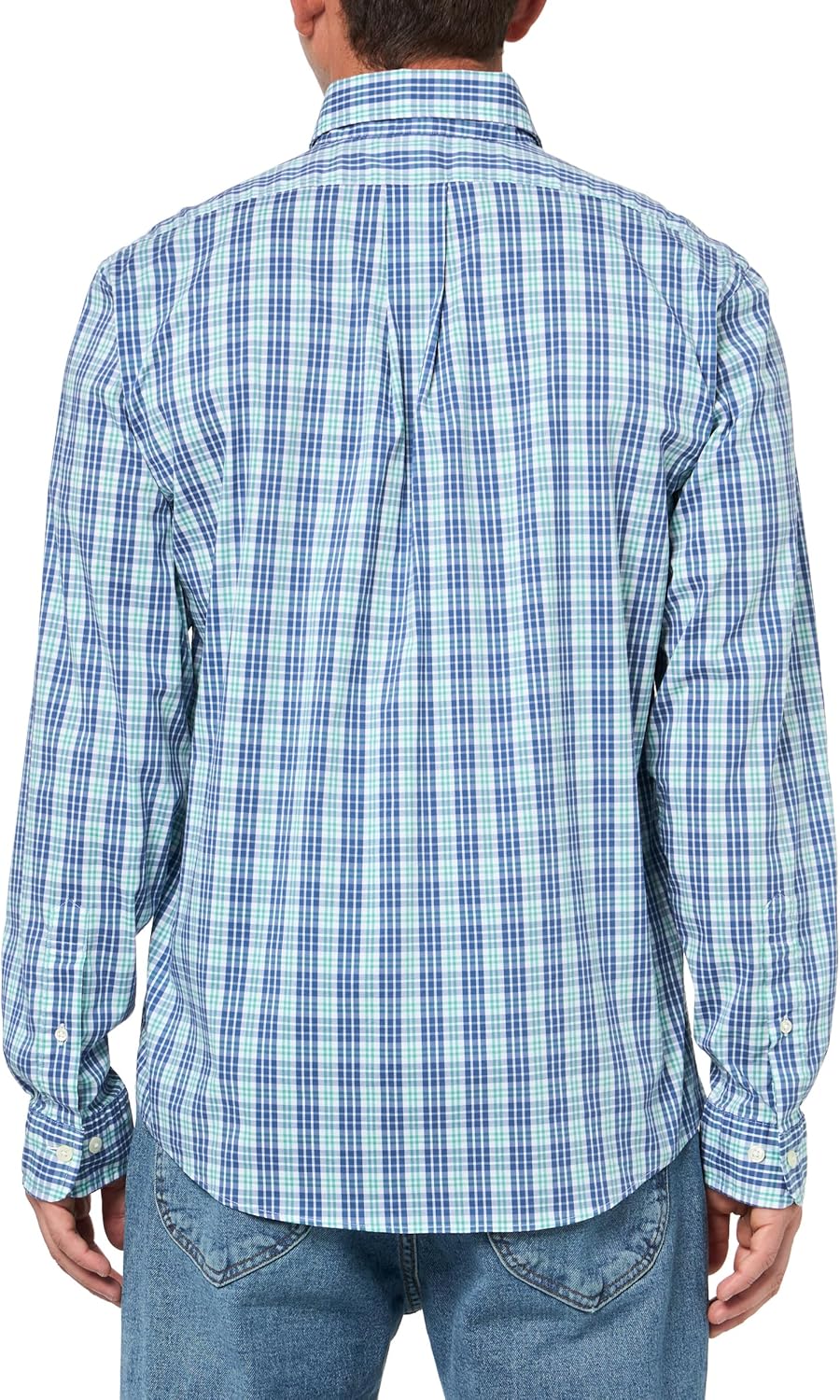 Performance Series Stretch Polo Button-Down Collar, Checked Sport Shirt - Image 2