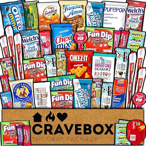 Halloween Snack Boxes 2022 Amazon Com Cravebox Snack Box Variety Pack Care Package 45 Count Back To School Gift Basket Stuffers Kids Teens Grandchildren Men Women Adults Candy Food Cookies Chips Arrangement Mix College Student Sampler
