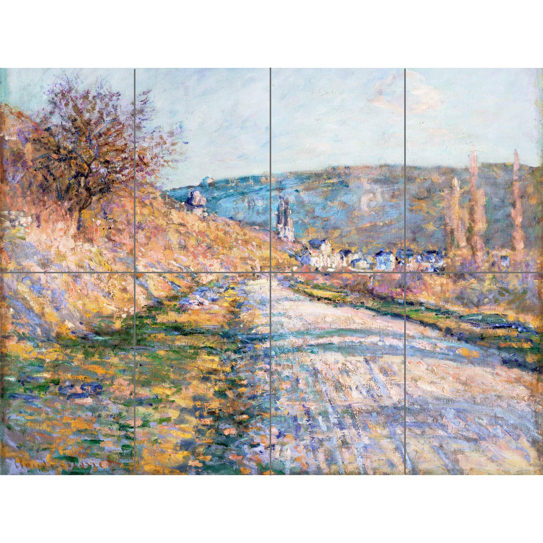 Artery8 Claude Monet The Road To Vetheuil XL Giant Panel Poster (8 Sections)