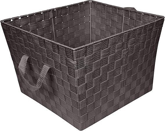 woven strap storage baskets