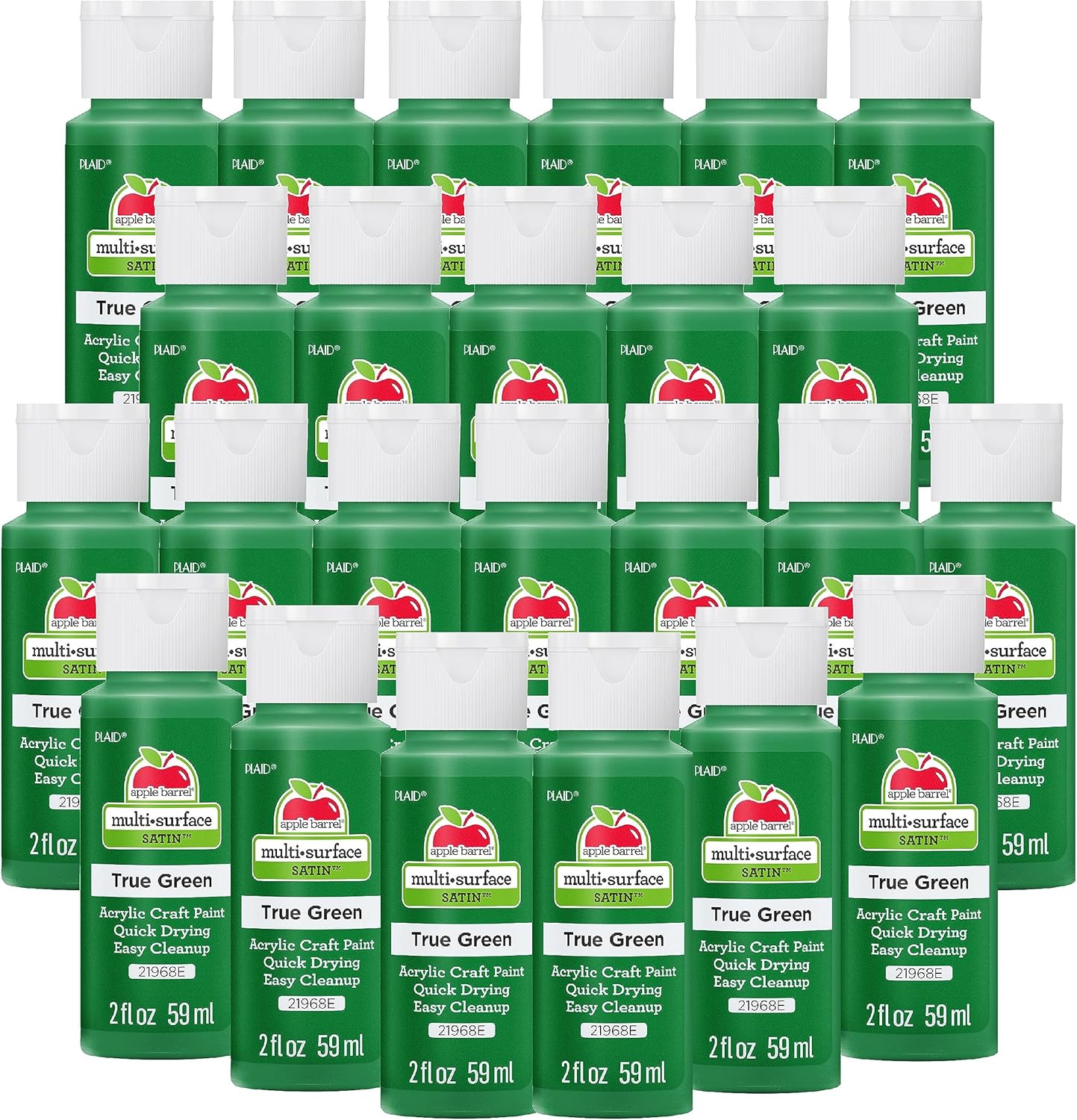 Apple Barrel Multi Surface Acrylic Paint, 2 oz, Black 2 Fl Oz (Pack of 24)