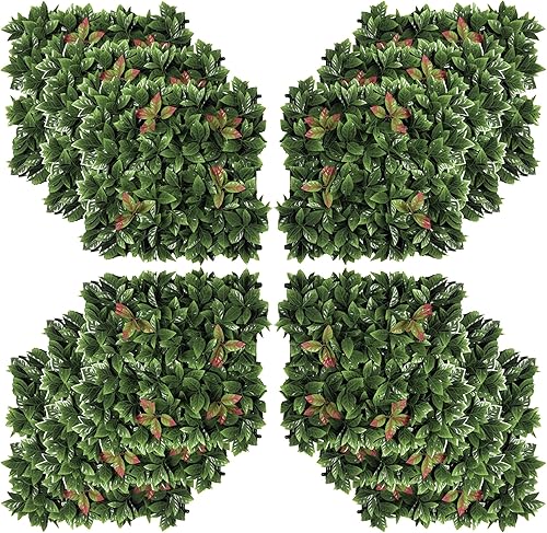 Outsunny 12 paneles de pared de césped, 20 x 20 pulgadas, decoración de pared de césped artificial, paneles de fondo de pared para exteriores,
