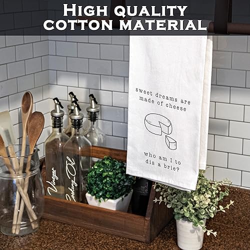 Miniatura 6 de Sweet Dreams are Made of Cheese Who Am I to Dis A Brie - Divertido toalla de cocina de 18 x 24 pulgadas, toalla de cocina de Sweet Dreams, divertido