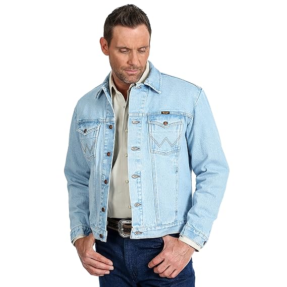 mens bleached denim jacket