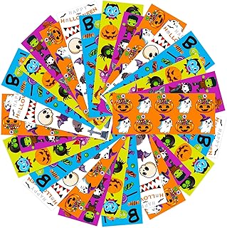 kortes 100-Sheets Kids Halloween Stickers Over 1320pcs, Vinyl Waterproof Halloween Pumpkin Stickers for Kids Halloween Party Favors