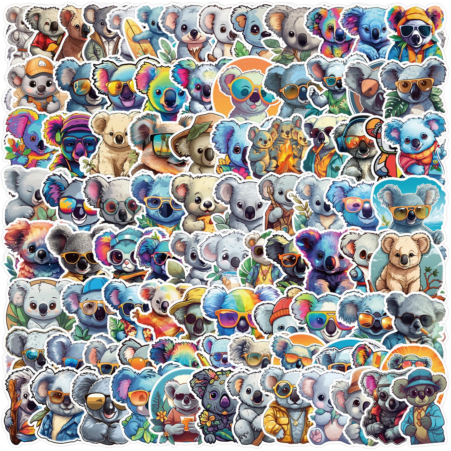 Sloth Stickers 100 pcs Waterproof Funny Cute Animal Stickers for Water Bottle Laptop Skateboard Computer Luggage Bike Car Scrapbook Bumper,Vinyl Kawaii Cartoon Sloth Sticker for Adults Teens