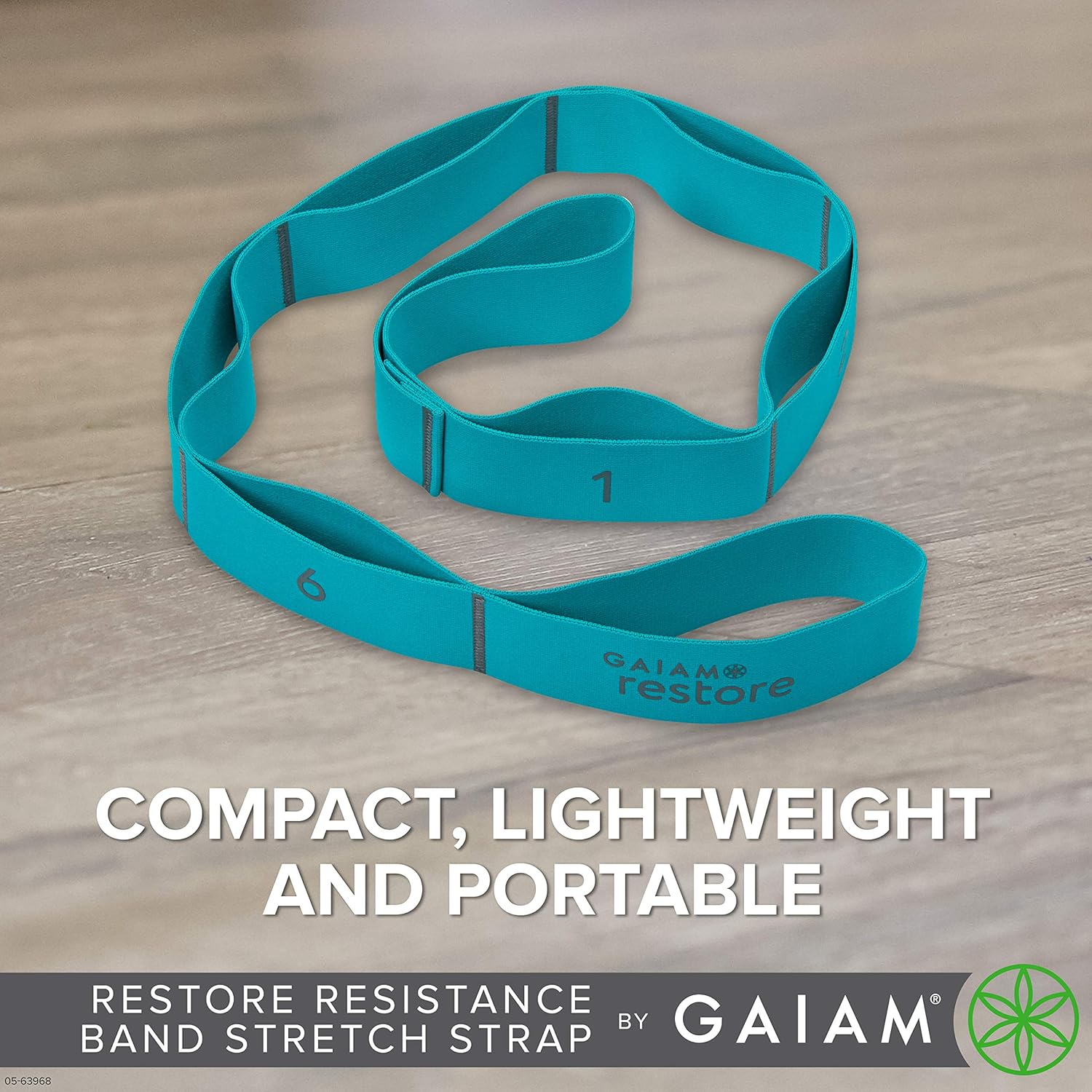 Gaiam Restore Stretch Band Strap - Elastic Stretching Strap with Loops for Medium Resistance Stretch Assist on Leg, Hamstring, Exercise/Fitness/Workout, Physical Therapy : Sports & Outdoors
