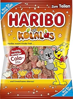 Haribo Kolalas 175 g Caramelle Gommose a forma di Koala, Caramelle Gusto Cola, Senza Coloranti Artificiali, Ideali per grandi e piccoli