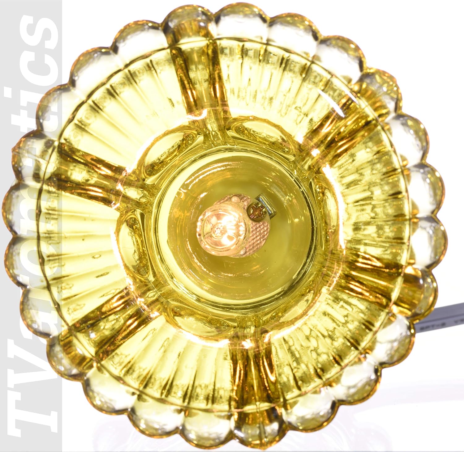 TVaromatics Amber Flared Glass Electric Aroma Lamp Oil and Wax Tart Warmer