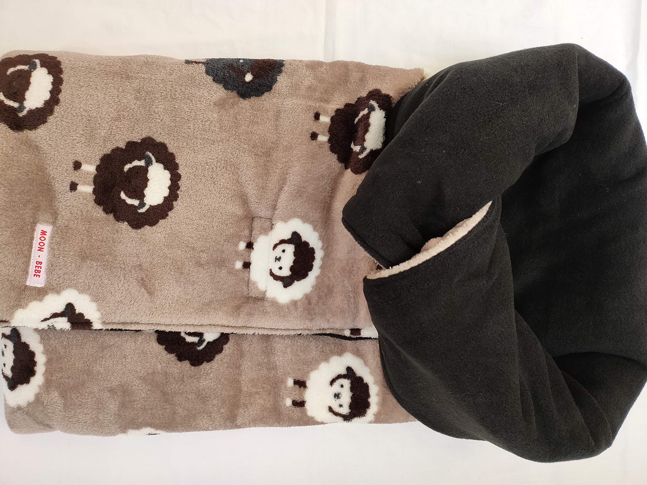 Sac de polissage universel marron en coton Moon-Bebe pour le confort de la nacelle