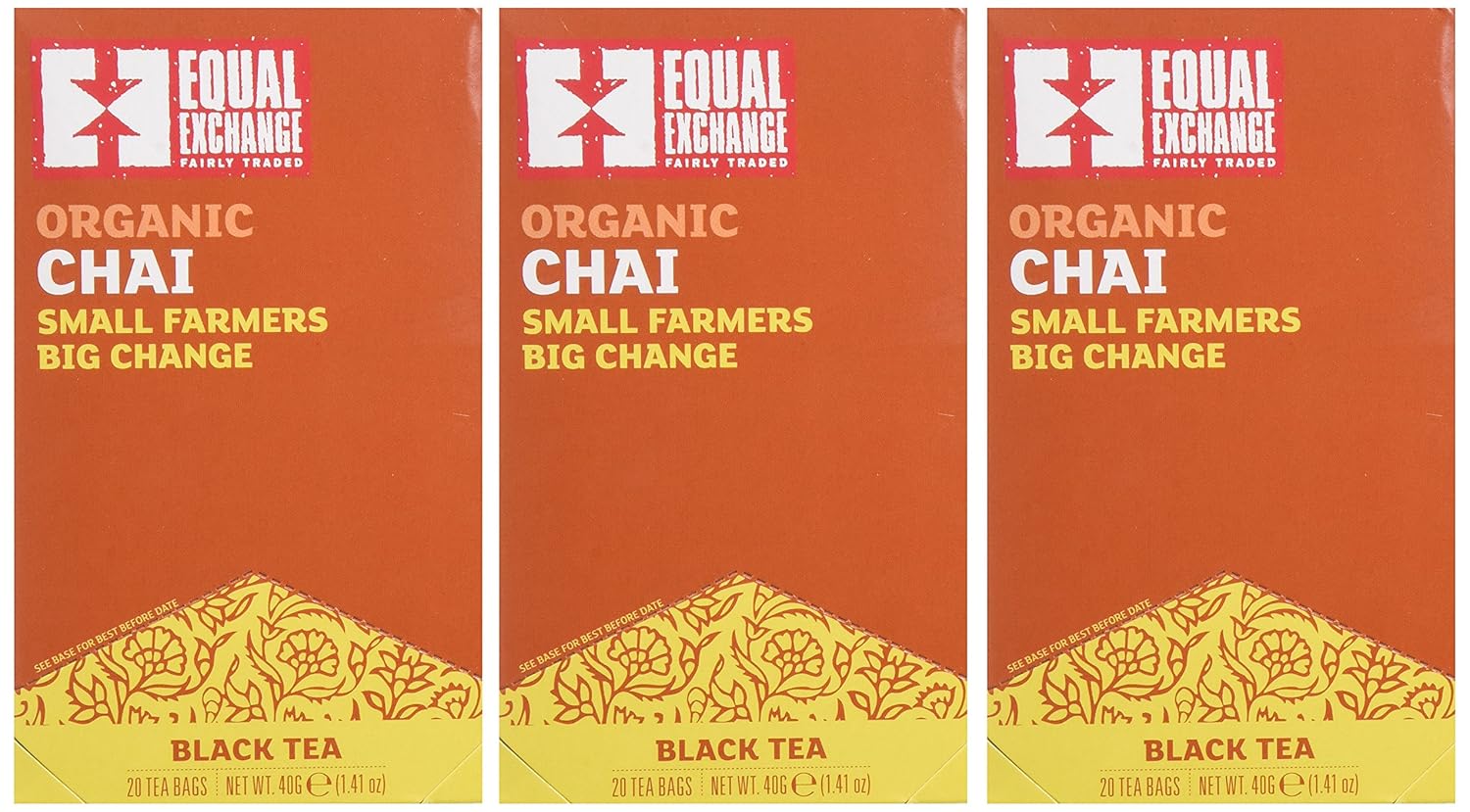 Equal Exchange Organic Chai, 20 Count (Pack of 3)