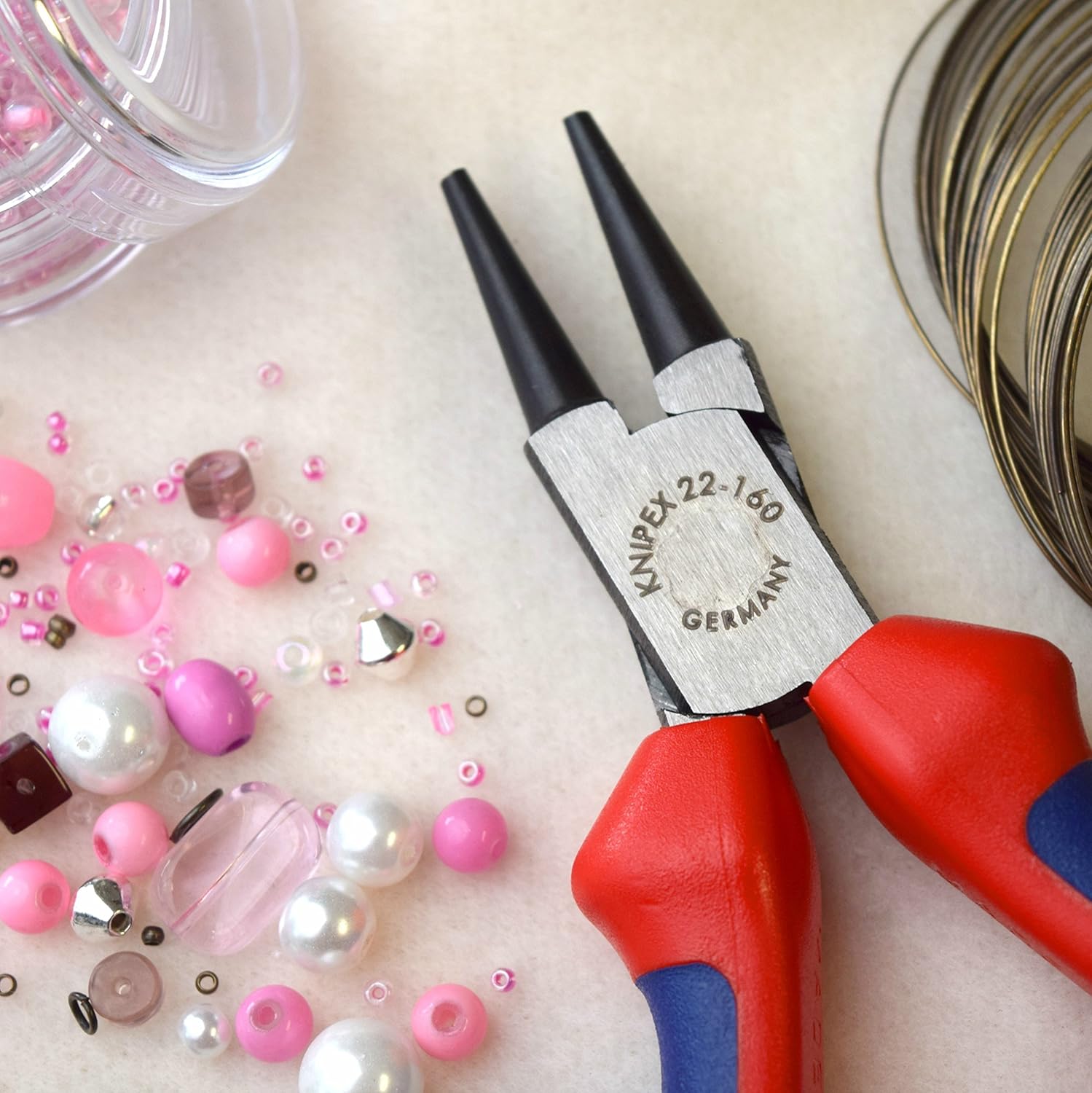 KNIPEX 22 02 140 Round Nose Pliers-Comfort Grip