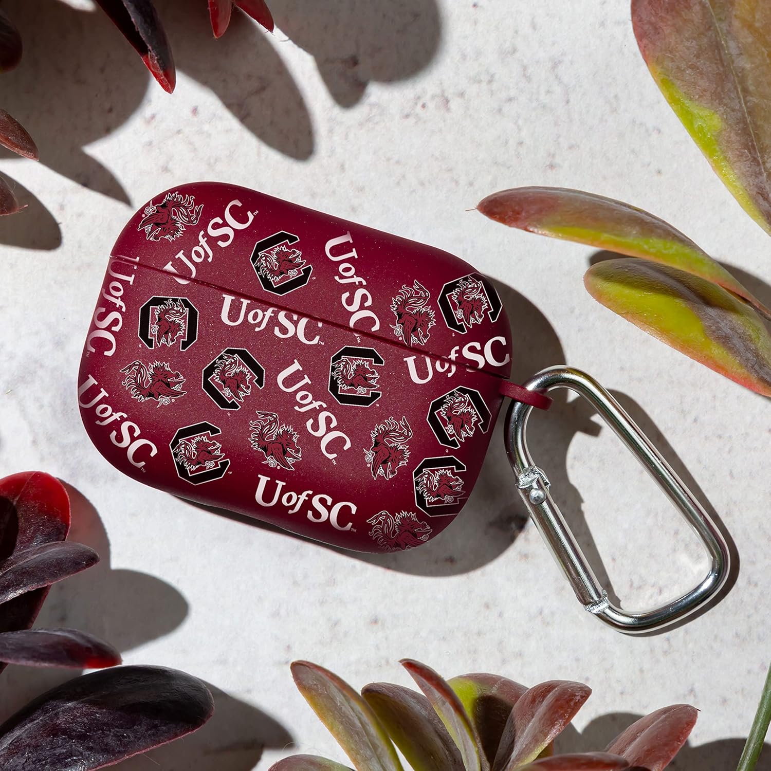 AFFINITY BANDS South Carolina Gamecocks HD Combo Package Compatible with Apple Watch and AirPods Pro (42/44/45/49mm (46mm Series 11) Long Random)