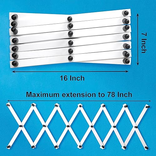 Miniatura 5 de SKOLOO Perchero para sombreros de pared con 20 ganchos, madera maciza, moderno, ampliable, perchero de pared para abrigos, sombreros, bolsos, gorras