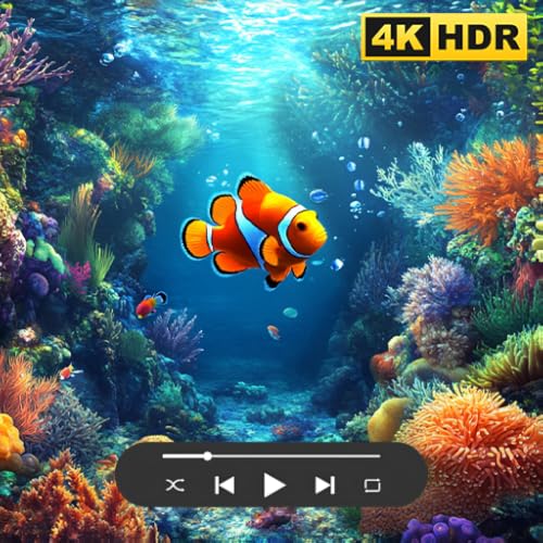 Clownfish Aquarium HD Screensaver - Premium Virtual Fish Tank with Ocean Sounds