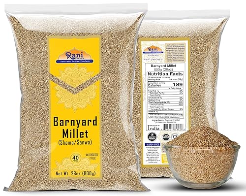 Miniatura 6 de Rani Barnyard Millet (Echinochloa Esculenta Frumantacea) Semillas enteras de grano antiguo 28 onzas (1.75 libras) 28.22 oz  Todo natural  Apto para