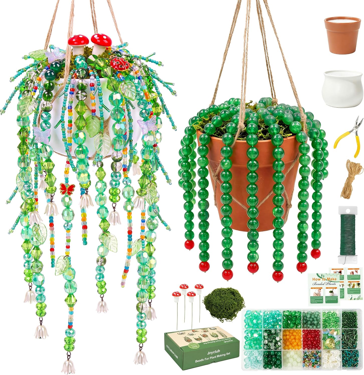 Joyclub 2888 PCS Beaded Plant Kit Fake Plants with Instruction