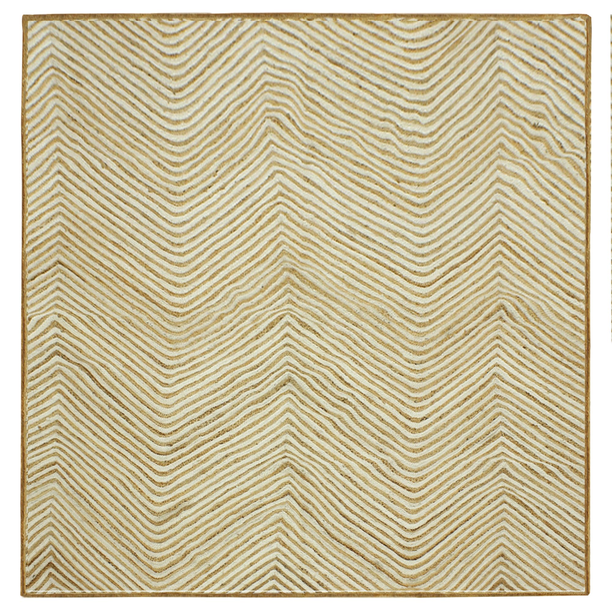 Tapis en jute tissé à la main bohème carré 210x210 cm