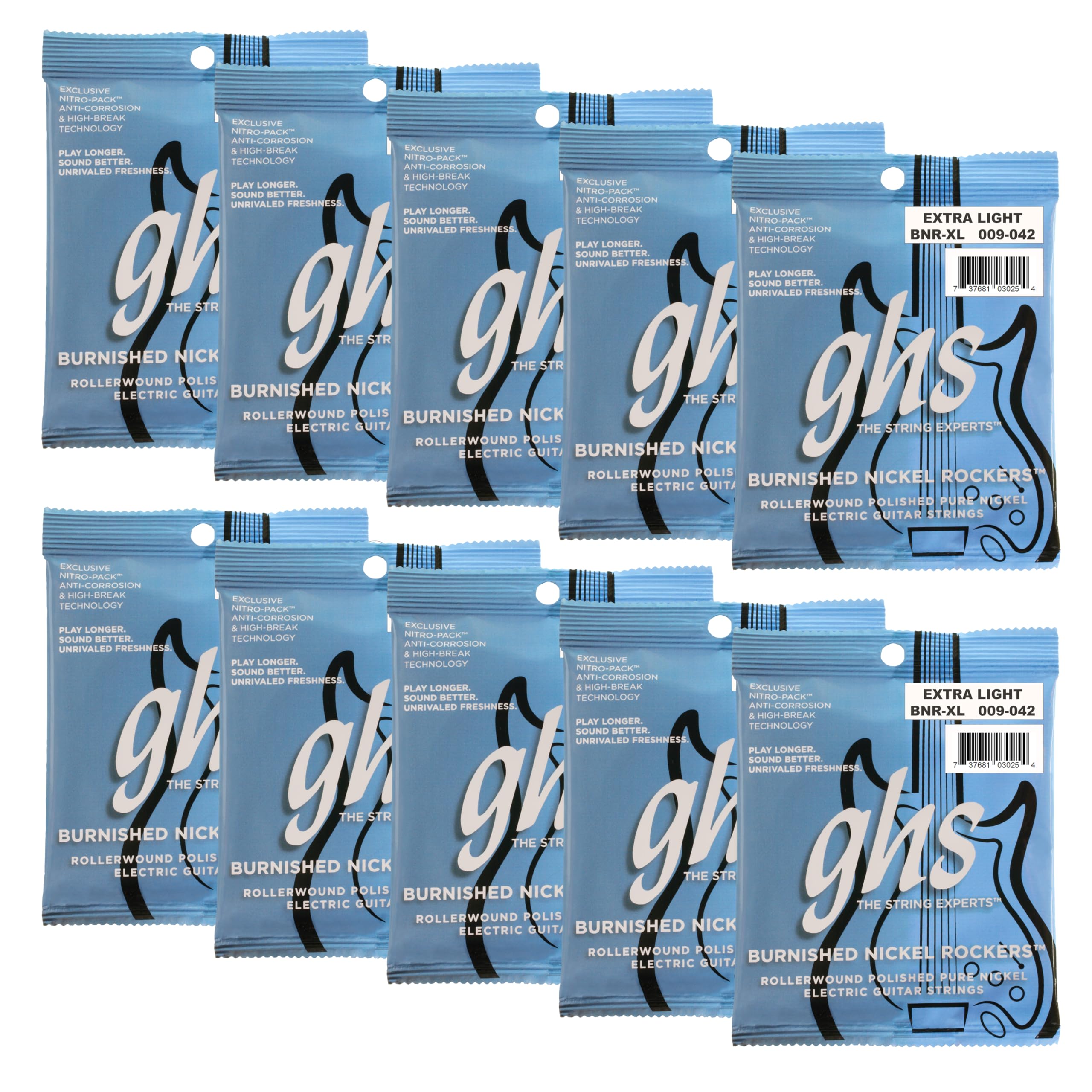 GHS Strings Electric Guitar Strings (BNR-XL-10 SET)