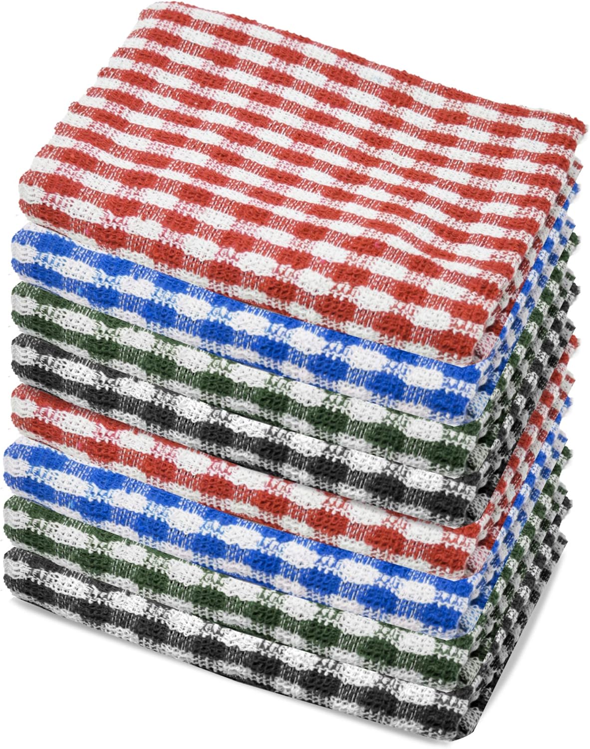 Towelogy® 100 Cotton Wonderdry Extra Large Tea Towels Mono Check Super