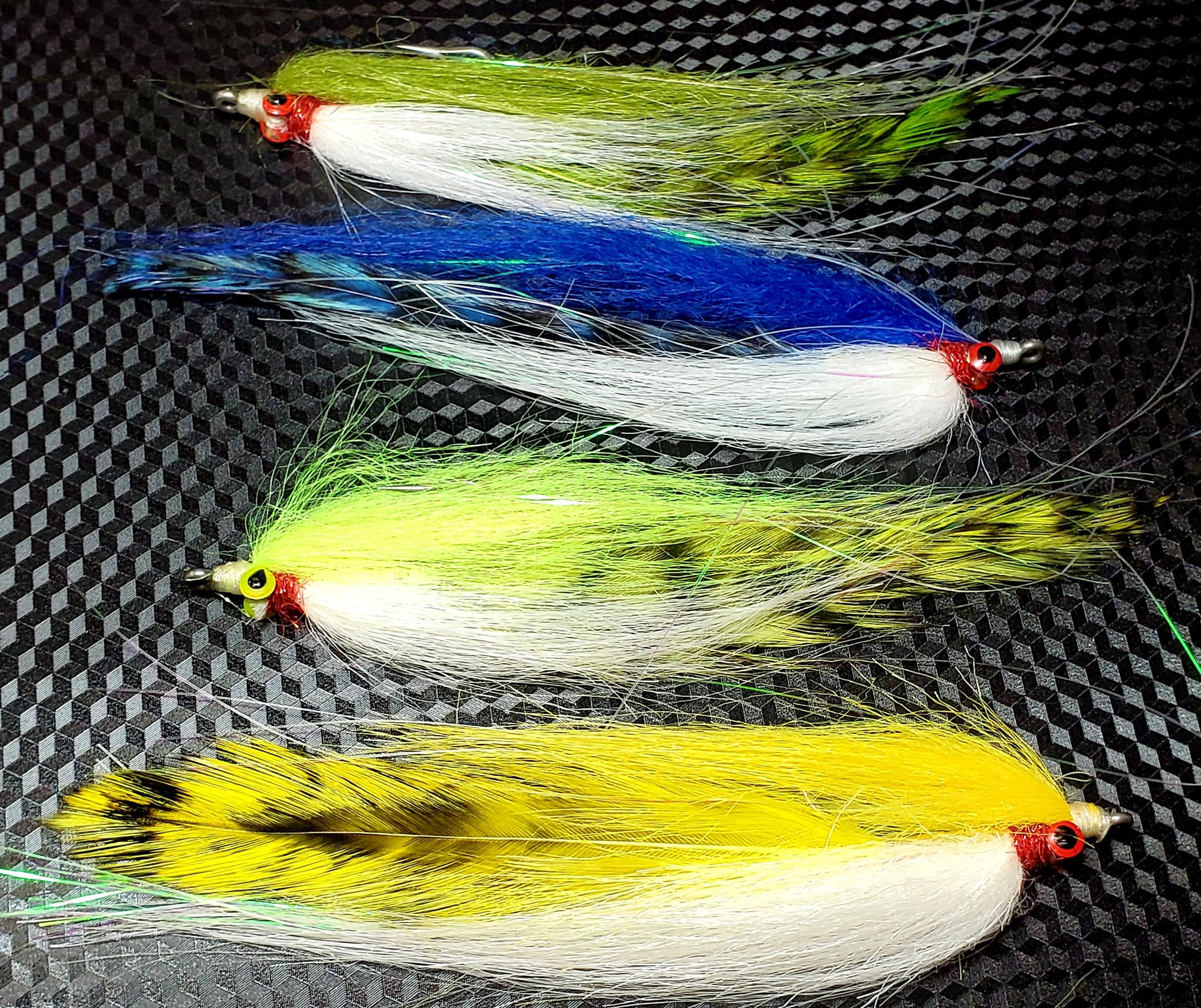 Salt Water Clouser Selection, High Profile Clouser Minnow, Half and Half Streamer Fly