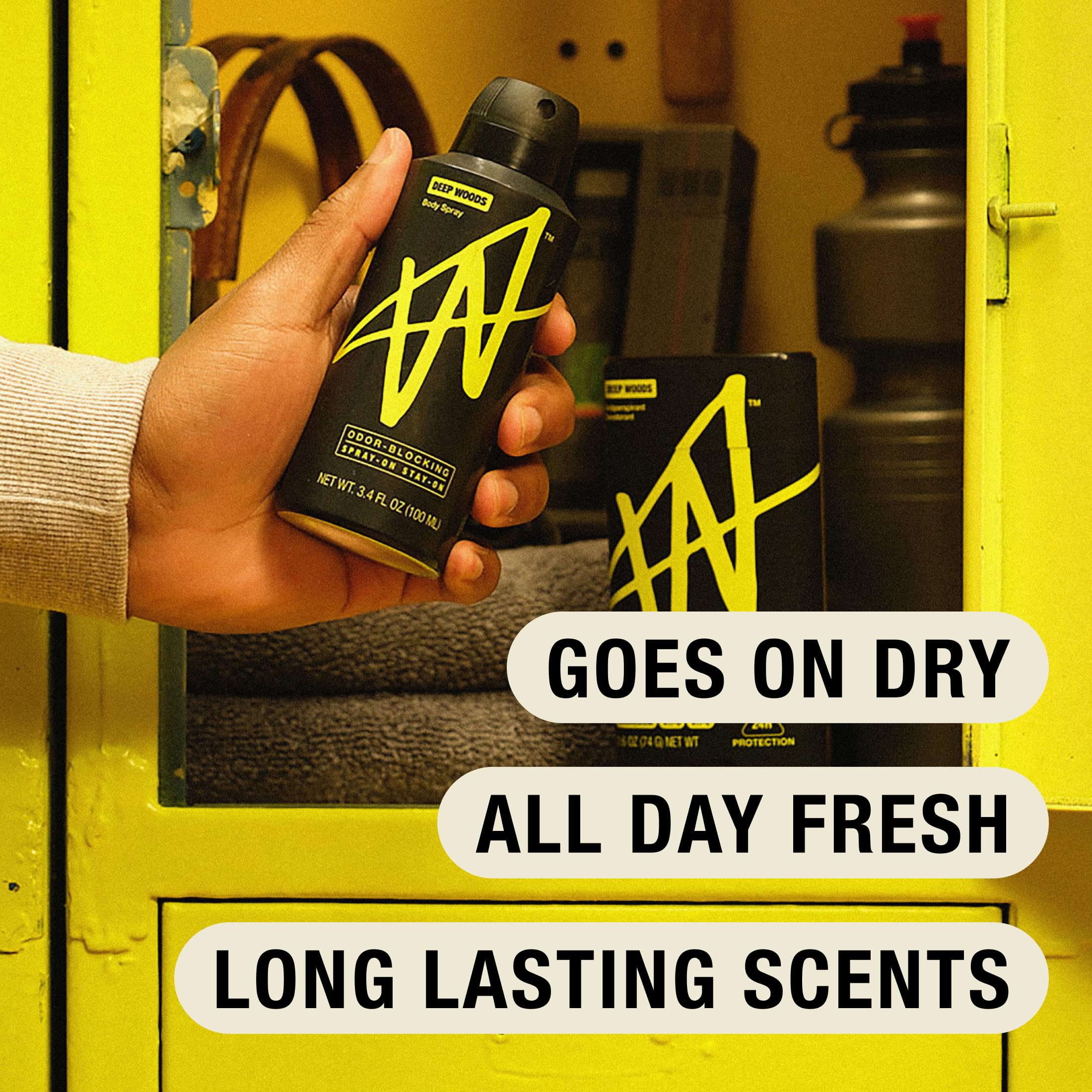 W by Jake Paul Body Spray for Men, Odor Blocking, 3.4 fl oz
