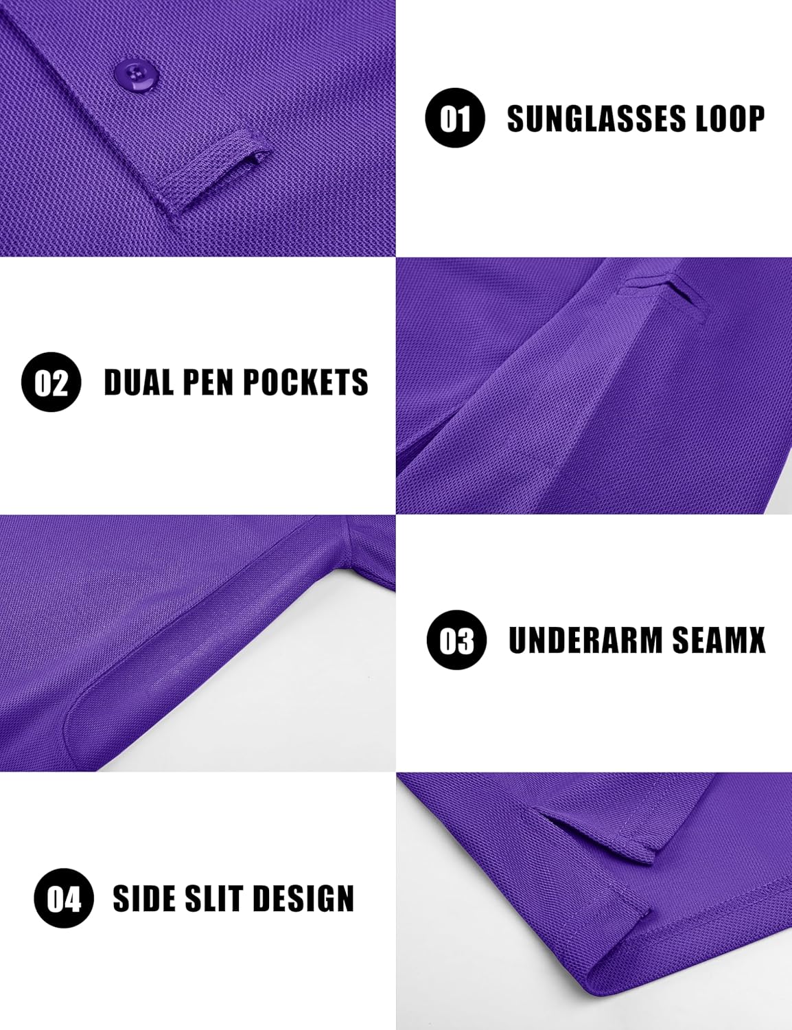 MAGNIVIT Men's Polo Shirts Long Sleeve Quick Dry Performance Shirt Military Tactical Army Combat Polo Shirts - Image 6