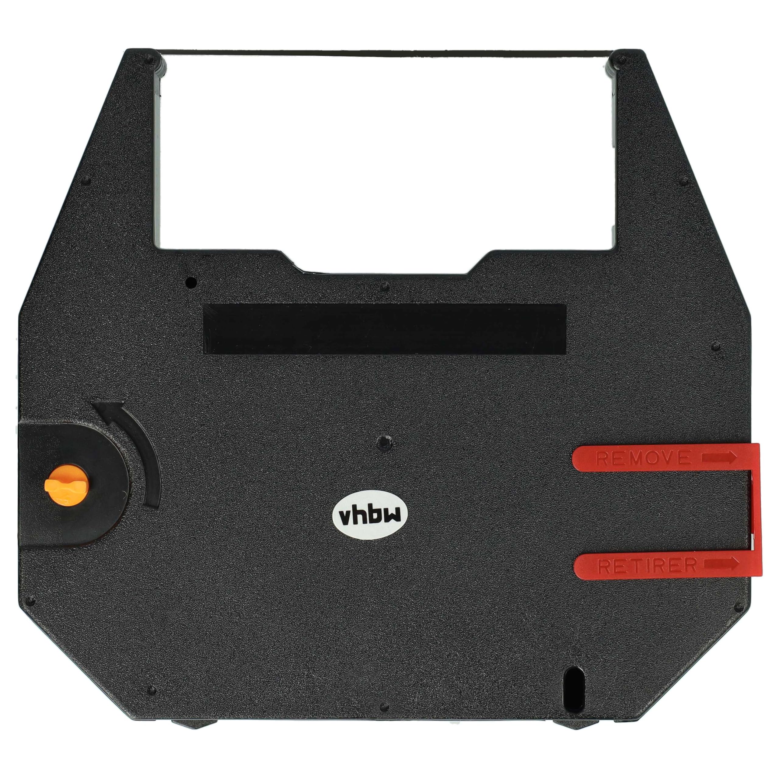 vhbw 10x Cinta de color de escritura compatible con Nakajima AX230, AX 240, AX 225, AX 220 impresora de matriz o de tickets - banda de carbono negro