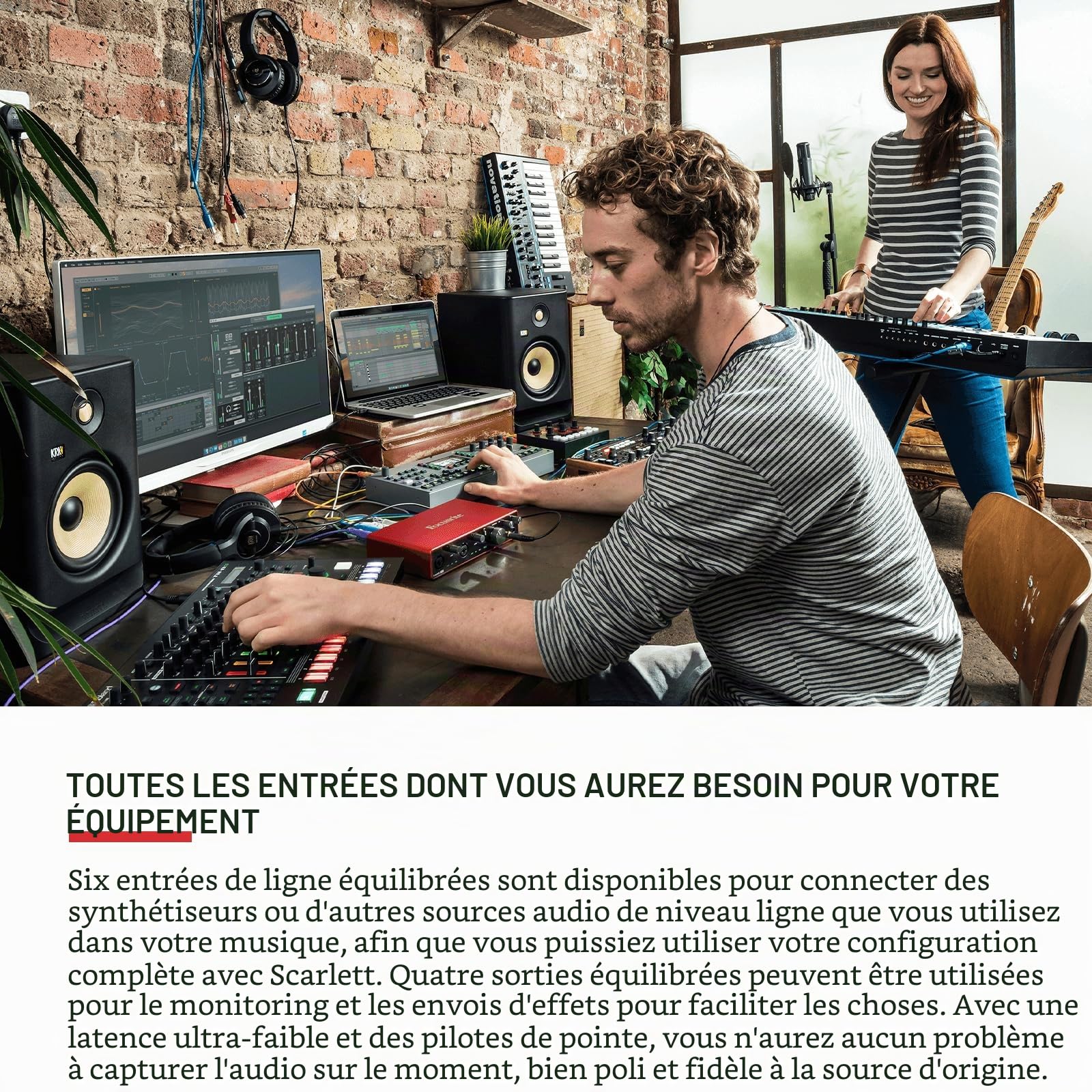 Interface Audio USB Focusrite Scarlett 8i6 3rd Gen Pour L'enregistrement, La Composition Et Le Streaming â€” Des Enregistrements Haute Fidélité, De Qualité Studio, Avec Un Son Transparent