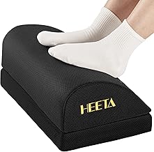 HEETA Foot Rest Under Desk, Ergonomic Footrest Adjustable 2 Optional Height Desk Foot Rest Foam Non-Slip Foot Stool for Home, Office & Gaming (Black)