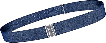 ONE-BELT No Show Invisible Elastic Belts for Women | 1.30" Width | Non Slip | Fits waist upto 50 Inch - Designed in USA.