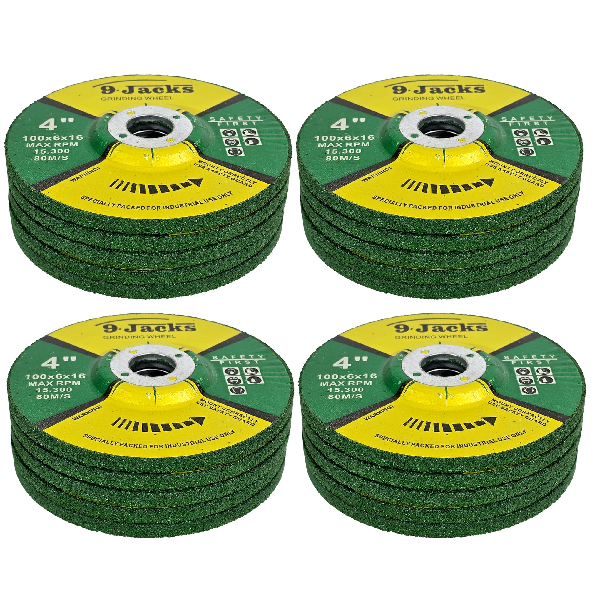 20pc 4" Industrial Grinding Wheel Heavy Duty Abrasive Disc for Metal, Stainless Steel & Alloy Durable Design for Precision & High-Speed Cutting