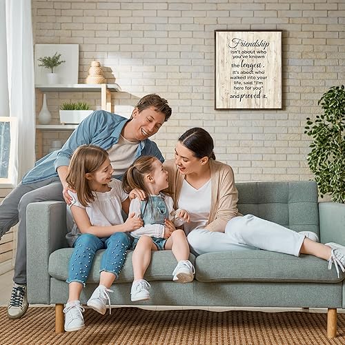 Miniatura 2 de "Friendship Isn't About Who You've Known Longest" Inspirational Friendship Sign -8 x 10" Typographic Wall Art Print-Ready to Frame.