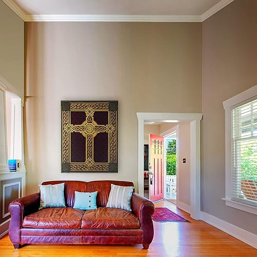 Miniatura 2 de Cruz irlandesa celta mil bendiciones | Tapiz tejido para colgar | Diseño de nudo tribal celta | 100% algodón, tamaño de EE. UU. 53 x 40