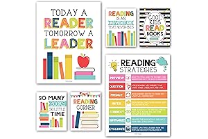 6 Colorful Classroom Reading Posters