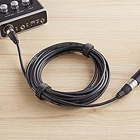 Vista 6 de Cable de micrófono Yaxa Basics XLR para altavoz o sistema PA, conductores de cobre, revestimiento de PVC de 6 mm, 25 pies, color negro