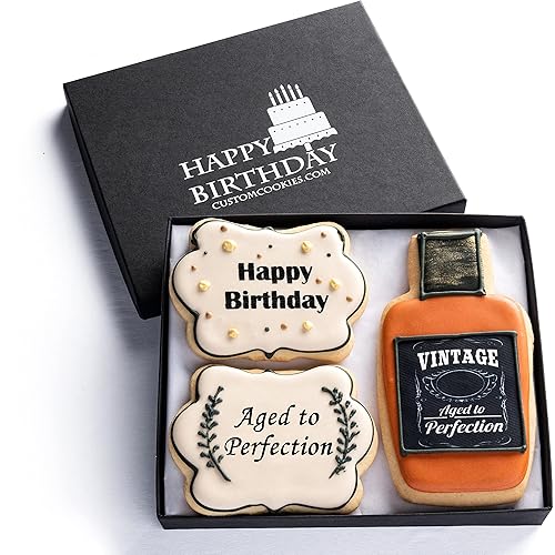 Miniatura 7 de Cesta de regalo de feliz cumpleaños, galletas de azúcar personalizadas, galletas de feliz cumpleaños en caja de regalo, entrega por Prime -