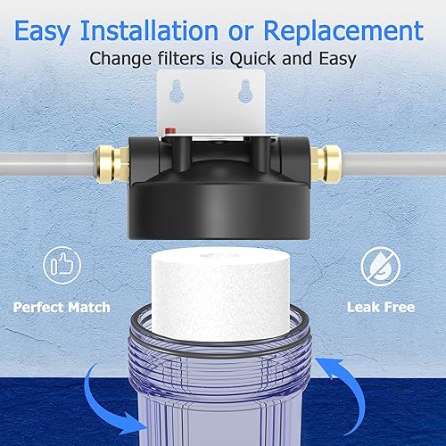 Miniatura 5 de Cartucho de filtro de agua de 5 micrones para toda la casa, filtros de sedimentos para agua de pozo, reemplazo universal para cualquier carcasa de