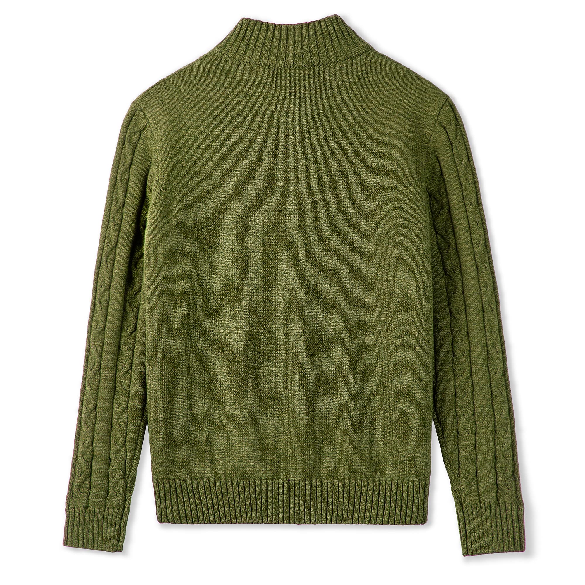 Kid Nation Jungen-Pullover, 100 % Baumwolle, Viertelreißverschluss, Zopfmuster, lässiger Pullover (zuvor Amazon Essentials)