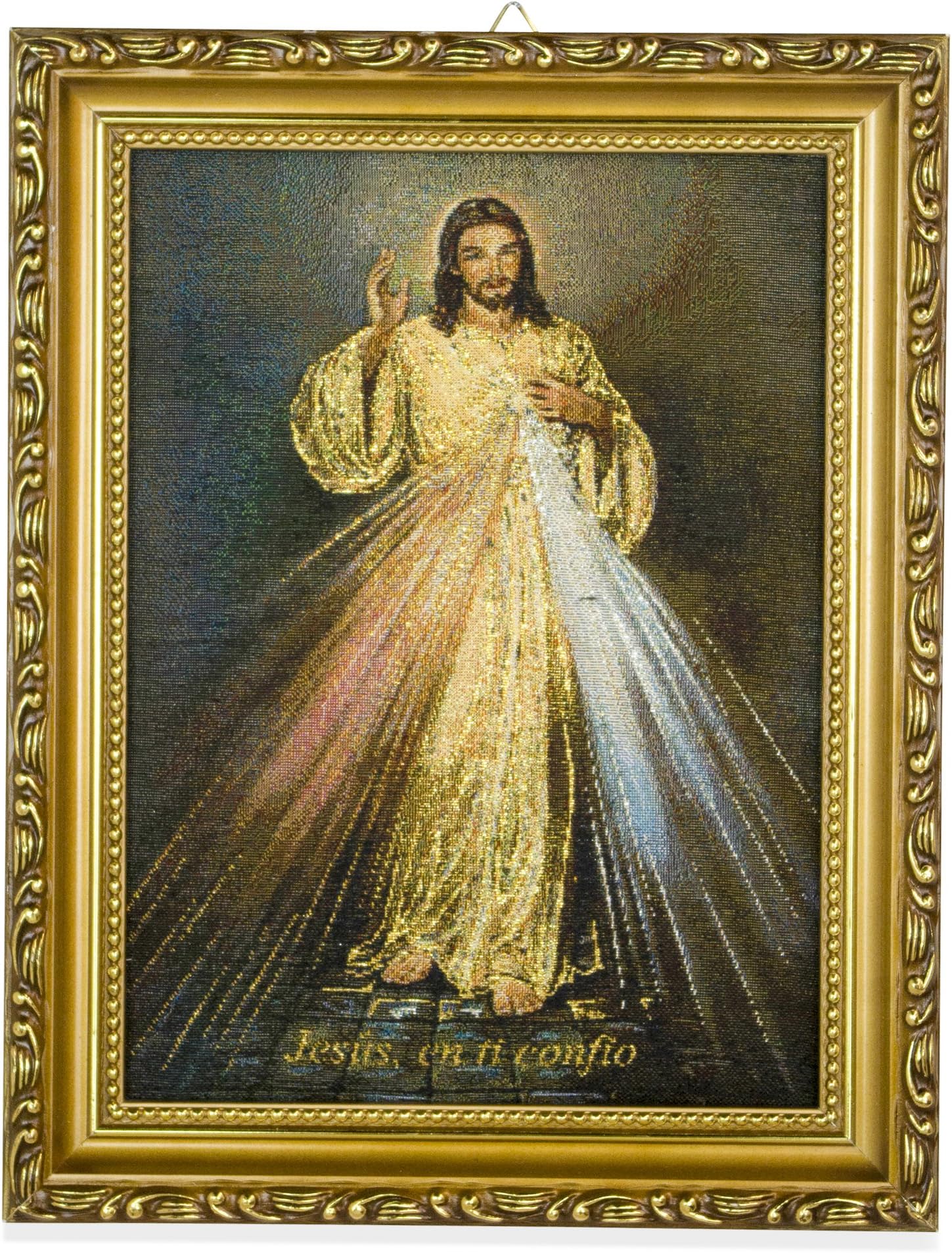 Framed Mexican Embroidery (Divine Mercy)