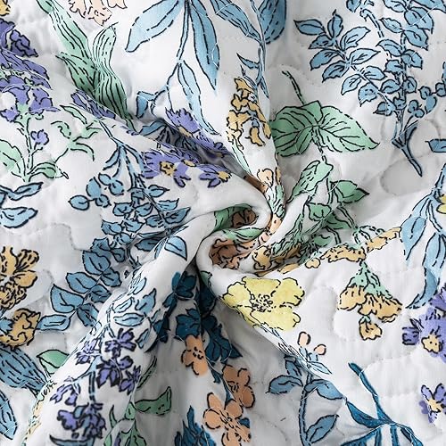 Miniatura 12 de Travan - Juego de edredón de 3 piezas reversible y ligero, ropa de cama con fundas de almohada para todas las estaciones, estampado floral marrón