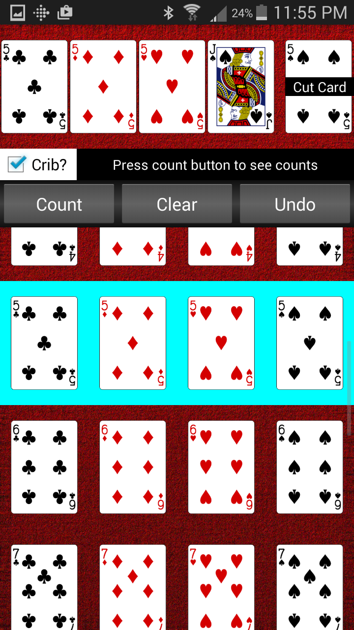 Cribbage Card Counter App on the Amazon Appstore