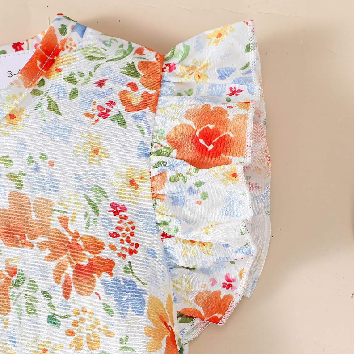 Kids Girl Clothes Floral Print Ruffle Sleeveless Tank and Wild Leg Pant 2 Piece Outfit Set 2-8 Years - Image 4